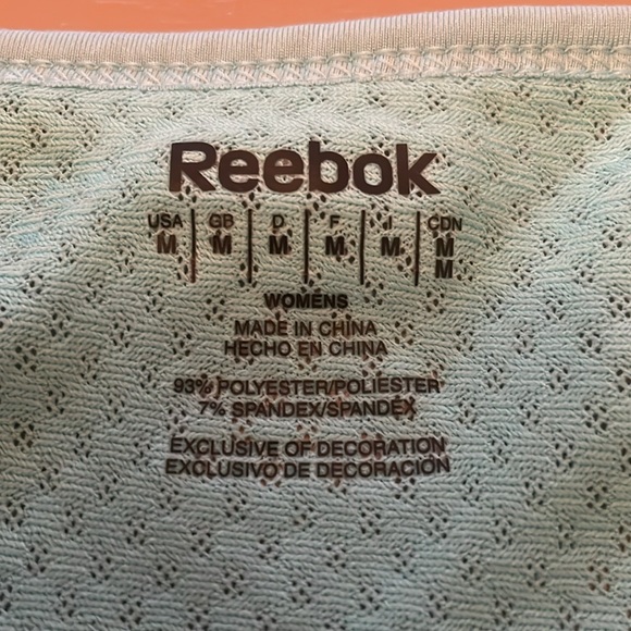 Reebok Woman’s Tank Top Teal Medium - Picture 4 of 5